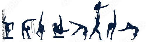 gymnastic silhouette photo