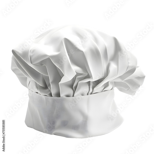 White chef hat isolated on transparent background