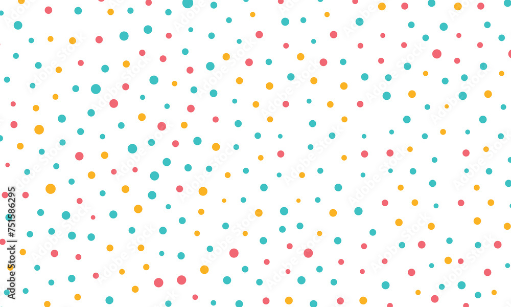 Colorful Polka Dots Background, Seamless colorful polka dot pastel color pattern, Geometry pattern for fabric. Textile background, dot background, Polka background	
