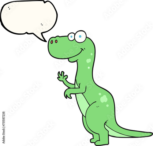 speech bubble cartoon dinosaur