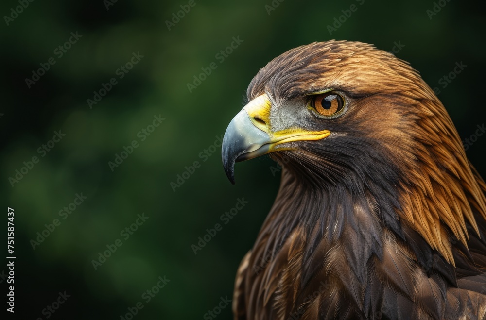 Stunning close-up of an eagle displaying its sharp gaze and detailed feathers Stunning close-up of an eagle displaying its sharp gaze and detailed feathers