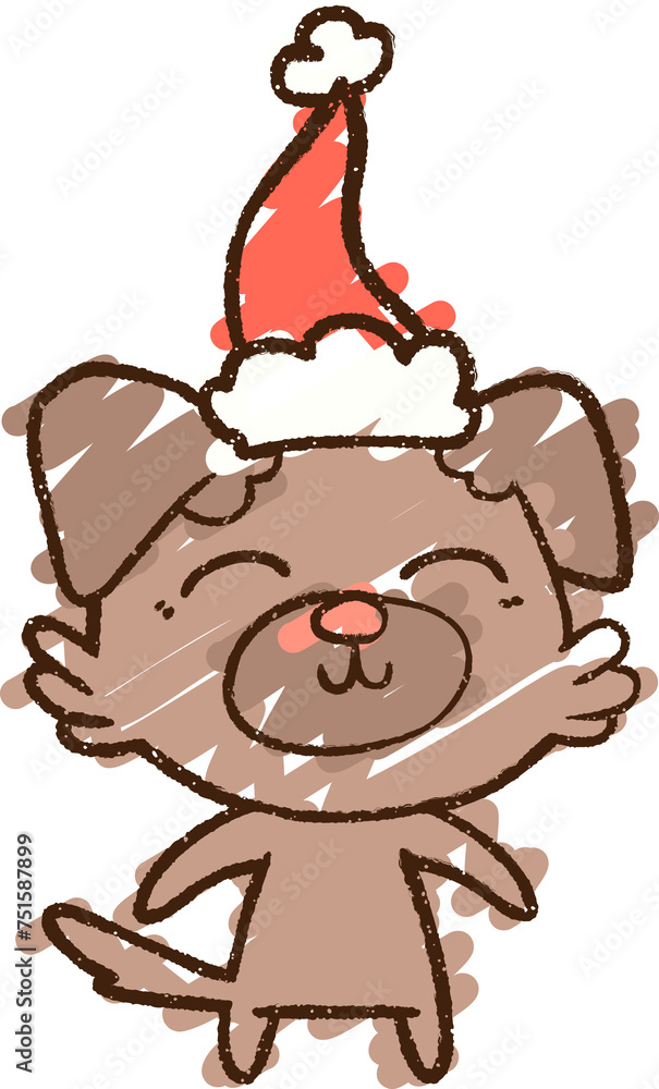 Christmas Cat Chalk Drawing Christmas Cat Chalk Drawing
