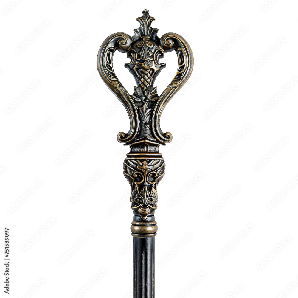 Scepter, transparent background, isolated image, generative AI Scepter, transparent background, isolated image, generative AI