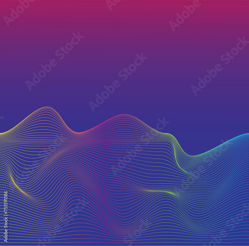 elegant waves background vector colorful illustration