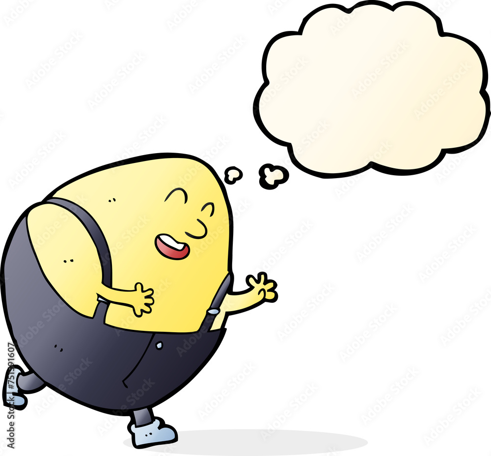 cartoon humpty dumpty egg character with thought bubble cartoon humpty dumpty egg character with thought bubble
