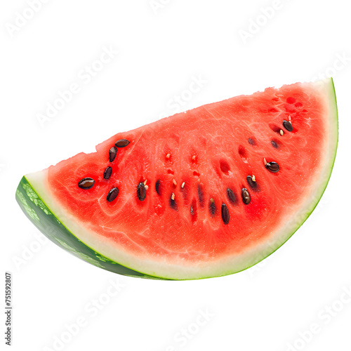 Sliced of watermelon isolated on transparent background