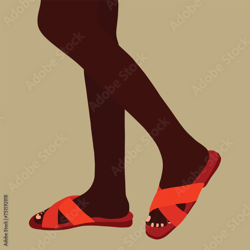 Vector illustration of female shoes
