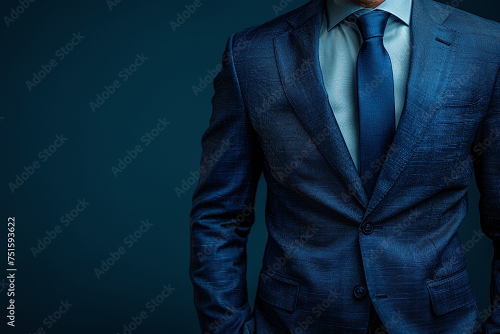 Business banner concept featuring ample space for text or product placement, with the torso of a professional visible on the right-hand side, poised to complement your message plain background Business banner concept featuring ample space for text or product placement, with the torso of a professional visible on the right-hand side, poised to complement your message plain background