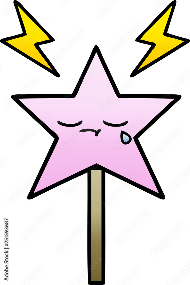 gradient shaded cartoon magic wand gradient shaded cartoon magic wand