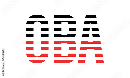 OBA three initial letter iconic line negative space minimal logo design vector template. monogram, abstract, wordmark, business, typography, minimalist, brand, company, flat, modern, unique, simple