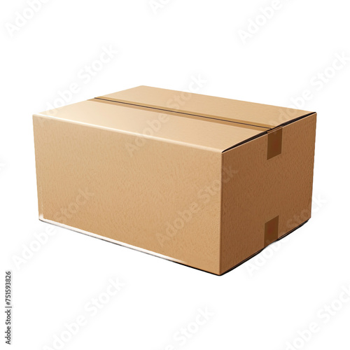 Carton. isolated object, transparent background