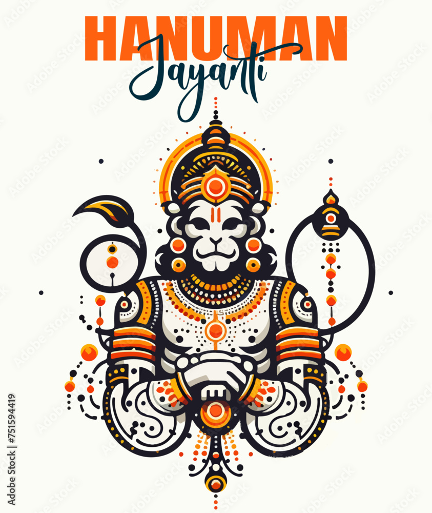 Hanuman jayanti social media template