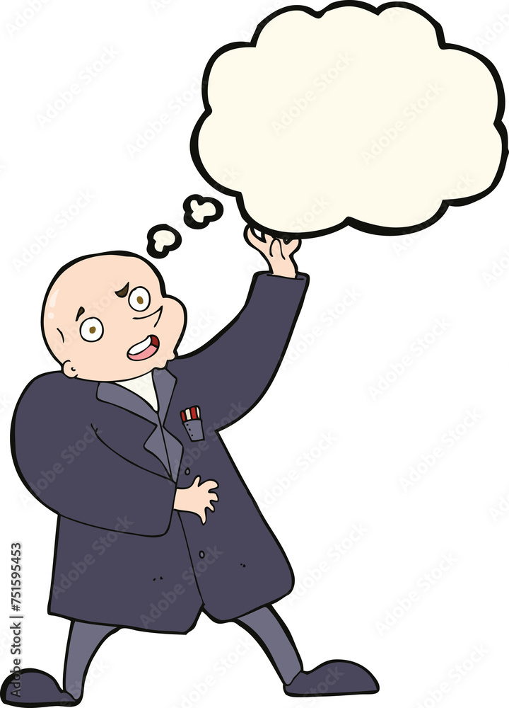 cartoon mad scientist with thought bubble cartoon mad scientist with thought bubble