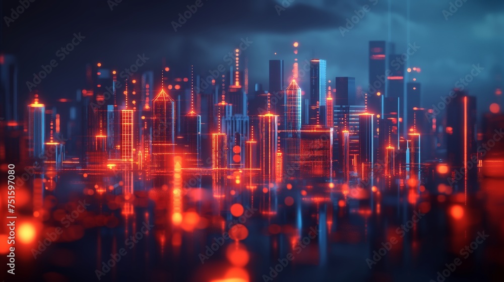 bar, chart, financial, graph, statistic, analysis, background, invest, candleholder, currency. skyscrapers cityscape buildings. beautiful real estate. forex financial graph and chart hologram.