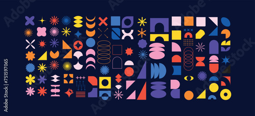 Y2k elements. Y2k vector set. geometric brutalism forms sticker. Y2k style graphic design. Star burst sticker vector set. Stars collection. Star icons. Vector illustration star blank label.