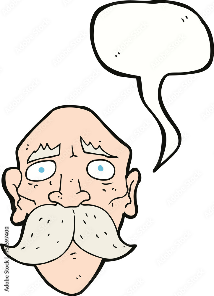 cartoon sad old man with speech bubble cartoon sad old man with speech bubble