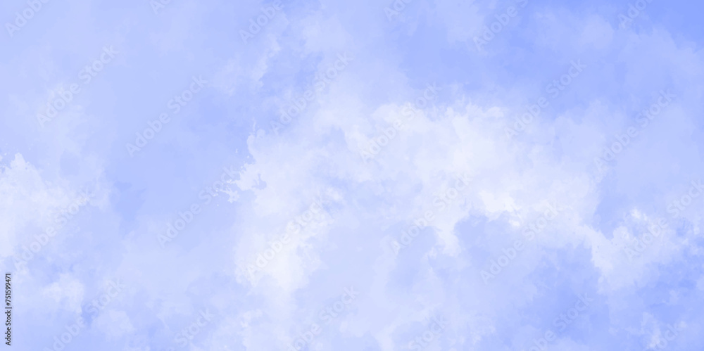 Abstract beautiful decorative and lovely soft blue grunge watercolor texture background design. watercolor smoke background texture. abstract blue and white color smoke fog on isolated design.