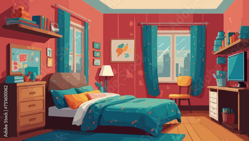 modern living room vector generative AI