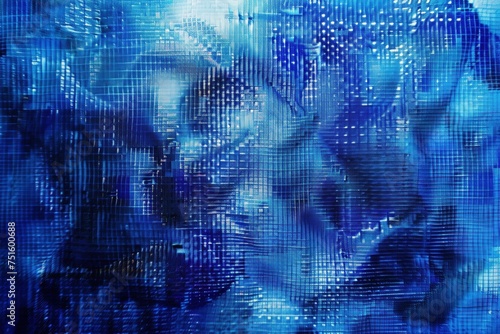 blue Digital Pixelation background, characterized by dynamic pixel patterns that create a sense of movement and innovation blue cityscape background