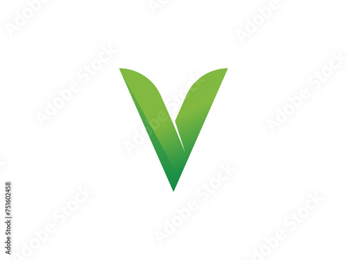 Letter V with check mark logo icon design template elements