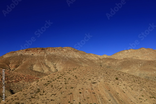 View on a mountain in the Middle Atlas which is a mountain range in Morocco