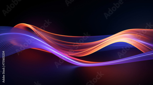 A colorful wave with purple and orange colors. The wave is long and has a lot of detail