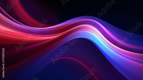 A colorful wave with red, blue and purple colors. The colors are bright and vibrant, creating a sense of energy and excitement. The wave appears to be moving, giving the impression of motion
