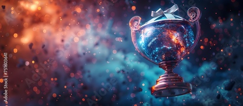 Championship Esports Trophy Cup, To convey a sense of victory, achievement, and success in esports and gaming competitions This image would be great photo