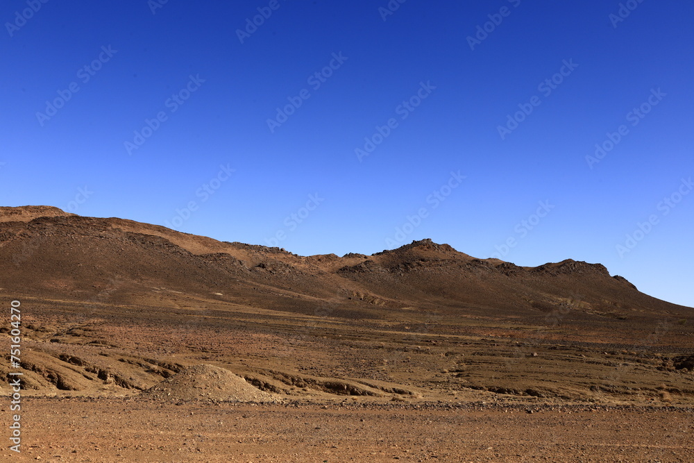 View on a mountain in the Haut Atlas Oriental National Park located in Morocco.