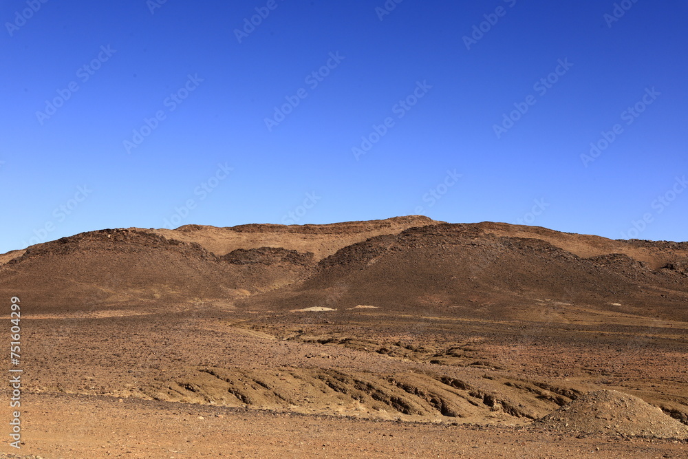 View on a mountain in the Haut Atlas Oriental National Park located in Morocco.