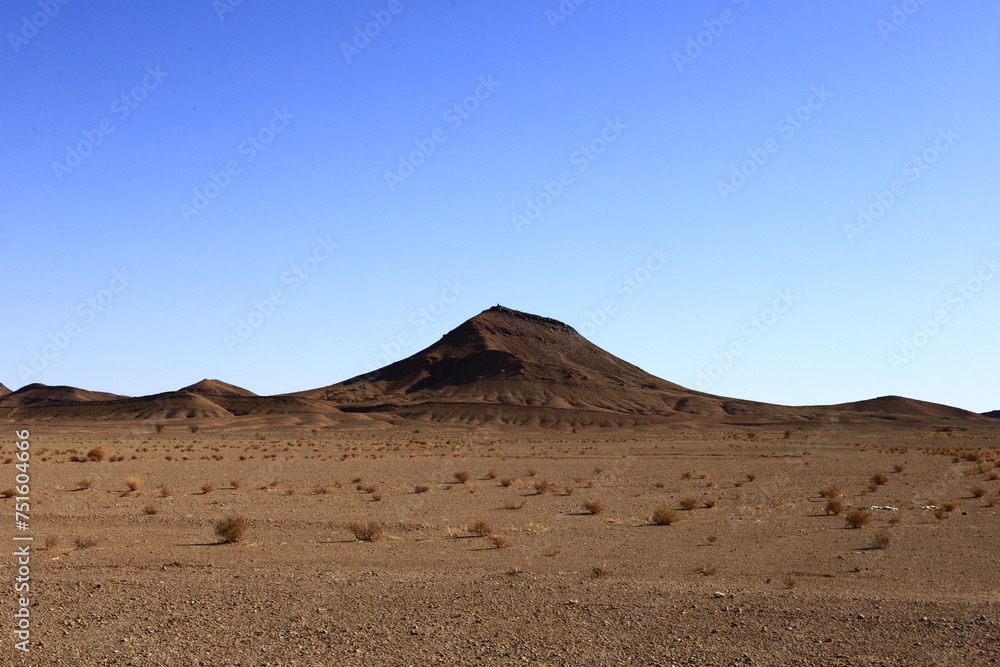 View on a mountain in the Haut Atlas Oriental National Park located in Morocco.