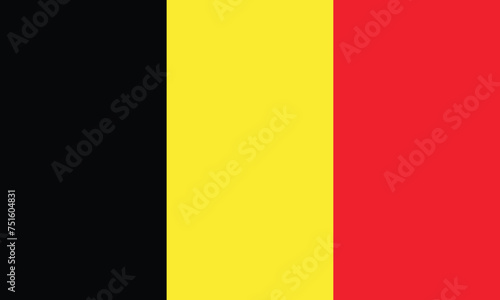 Flat Illustration of Belgium flag. Belgium national flag design. 