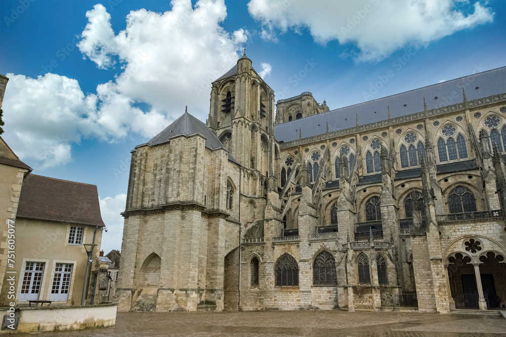 Bourges, medieval city in France, the Saint-Etienne cathedral
