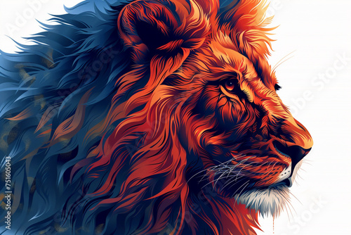 Royal King Lion  3D Lion Logo