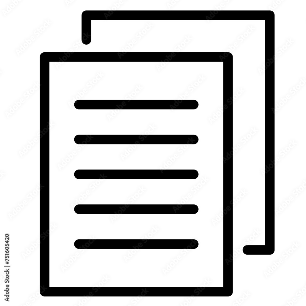Bunch of notes or stack of documents icon Bunch of notes or stack of documents icon