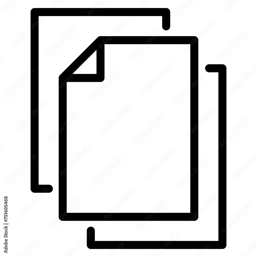 Bunch of notes or stack of documents icon