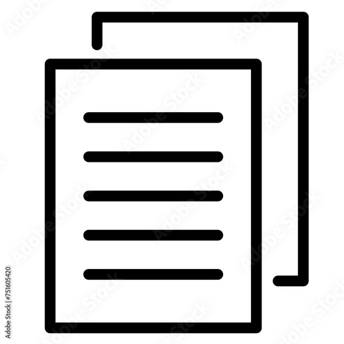 Bunch of notes or stack of documents icon
