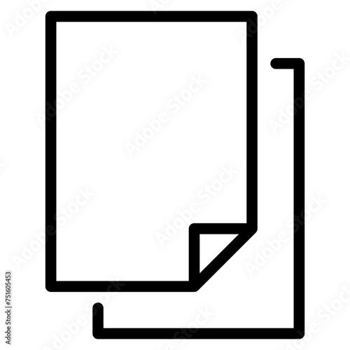 Bunch of notes or stack of documents icon