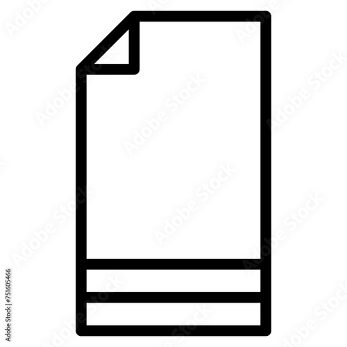 Bunch of notes or stack of documents icon