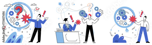 Logical analysis vector illustration. Analytical minds are alchemists, transmuting base metal information into gold understanding through logical analysis Logical analysis is architect blueprinting