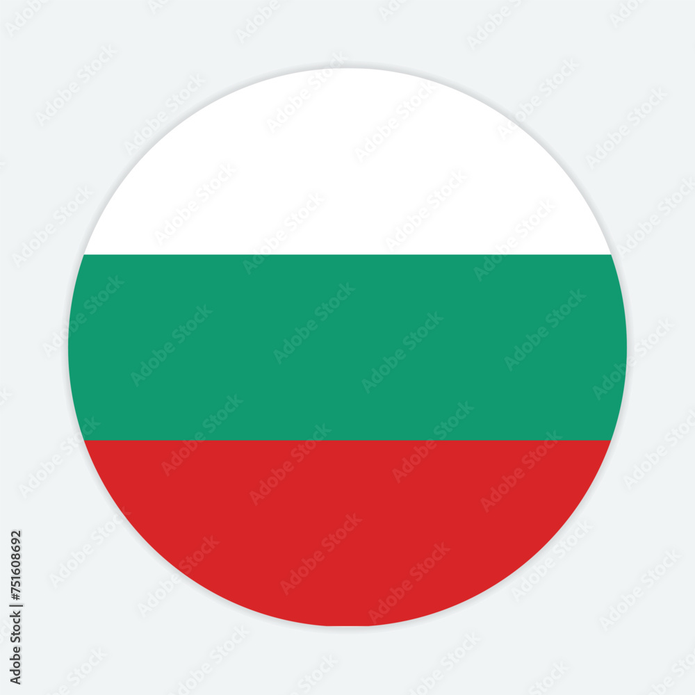 Bulgaria national flag vector icon design. Bulgaria circle flag. Round of Bulgaria flag.
Bulgaria national flag vector icon design. Bulgaria circle flag. Round of Bulgaria flag.