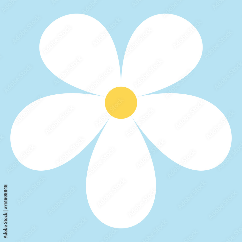 Sunny daisy flowers isolated on sky background. Vector file illustration. Sunny daisy flowers isolated on sky background. Vector file illustration.