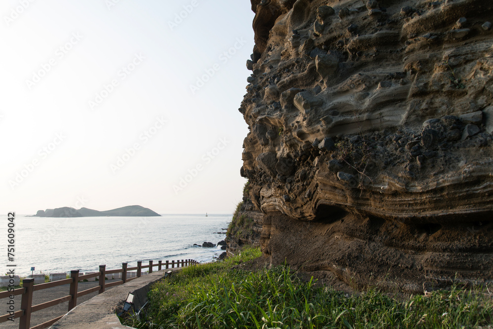 View of the cliff at the seaside