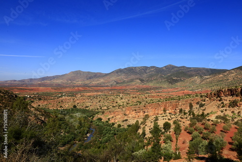 View on a mountain in the Middle Atlas is a mountain range in Morocco.