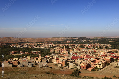 View on a village in the Middle Atlas is a mountain range in Morocco.