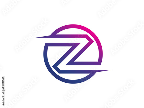 Letter Z digit 2 logo icon design template elements