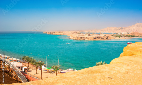panorama of el maya bay in sharm el sheikh for banner background