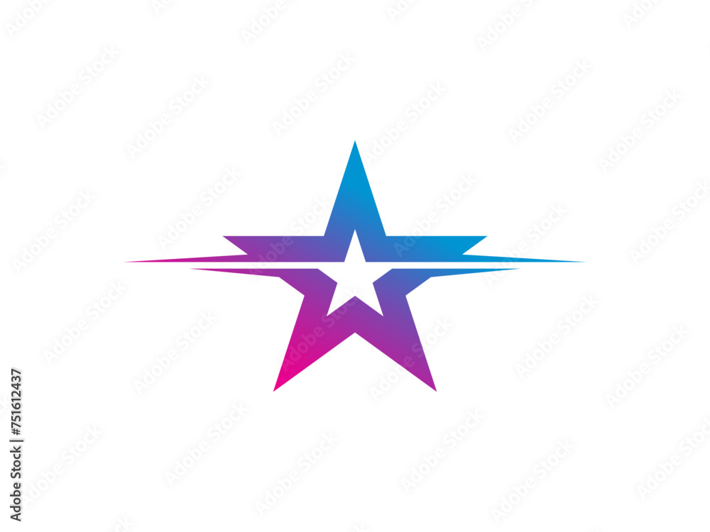 Obraz premium Abstract star logo icon design template elements
