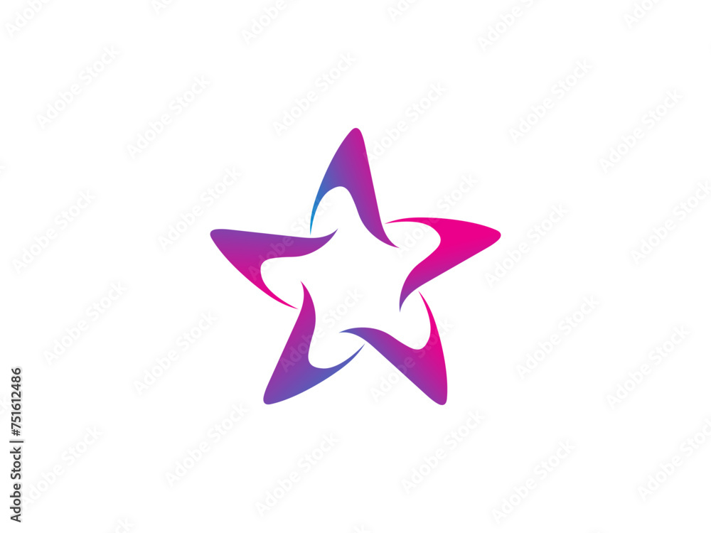 Obraz premium Abstract star logo icon design template elements
