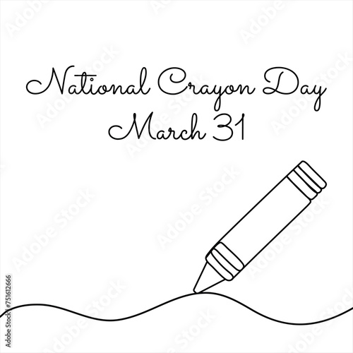 line art of National Crayon Day good for National Crayon Day celebrate. line art. illustration. photo